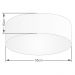 Plafon Cilíndrico Md-3057 Cúpula em Tecido 55x15cm Linho Bege - Bivolt