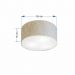 Plafon Cilíndrico Md-3057 Cúpula em Tecido 55x15cm Rústico Bege - Bivolt
