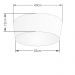 Plafon Cone Md-3003 Cúpula em Tecido 12/40x35cm Algodão Crú - Bivolt