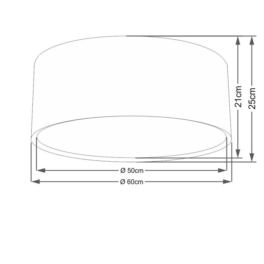 Plafon Duplo Cilíndrico Md-3037 Cúpula em Tecido 60x25cm Café - Bivolt