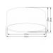 Plafon Duplo Cilíndrico Md-3038 Cúpula em Tecido 80x30cm Café - Bivolt