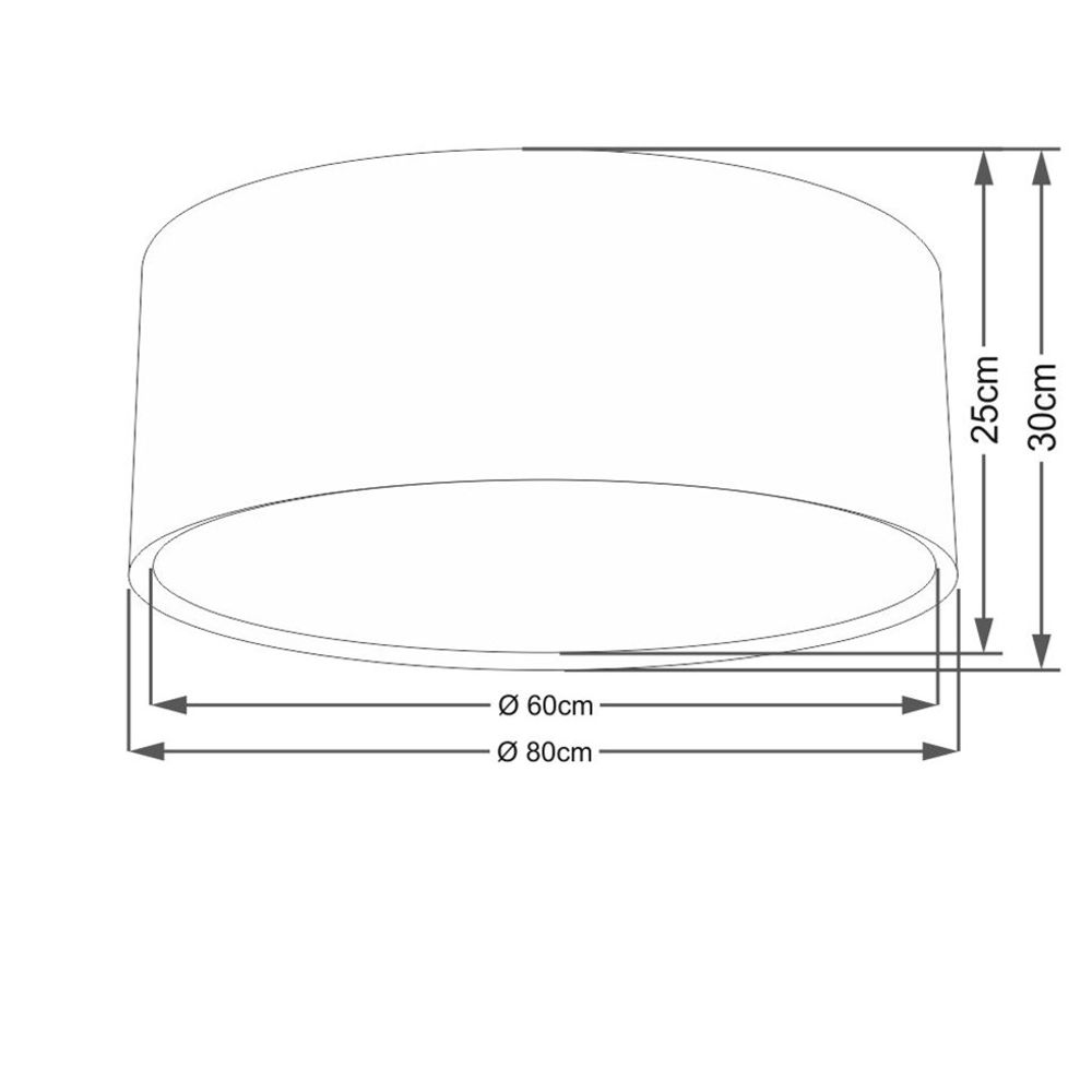 Plafon Duplo Cilíndrico Md-3038 Cúpula em Tecido 80x30cm Café - Bivolt