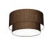 Plafon Duplo Cilíndrico Md-3045 Cúpula em Tecido 40x35cm - Café Bivolt
