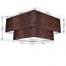 Plafon Duplo Quadrado Md-3018 Cúpula em Tecido 25/70x50cm Café - Bivolt