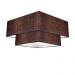 Plafon Duplo Quadrado Md-3022 Cúpula em Tecido 25/50x35cm Café / Café - Bivolt