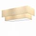 Plafon Duplo Retangular Vivare Md-3044 Cúpula em Tecido 70x30cm x 60x25cm - Algodão Crú Bivolt