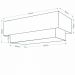 Plafon Duplo Retangular Vivare Md-3044 Cúpula em Tecido 70x30cm x 60x25cm - Algodão Crú Bivolt