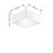 Plafon Quadrado Md-3000 Cúpula em Tecido 12/25x25cm Algodão Crú - Bivolt