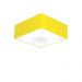 Plafon Quadrado Md-3001 Cúpula em Tecido 12/35x35cm Amarelo - Bivolt