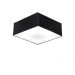 Plafon Quadrado Md-3001 Cúpula em Tecido 12/35x35cm Preto - Bivolt
