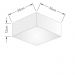 Plafon Quadrado Md-3001 Cúpula em Tecido 12/35x35cm Rústico Bege - Bivolt