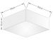 Plafon Quadrado Md-3002 Cúpula em Tecido 15/50x50cm Linho Bege - Bivolt