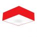 Plafon Quadrado Md-3002 Cúpula em Tecido 15/50x50cm Vermelho - Bivolt