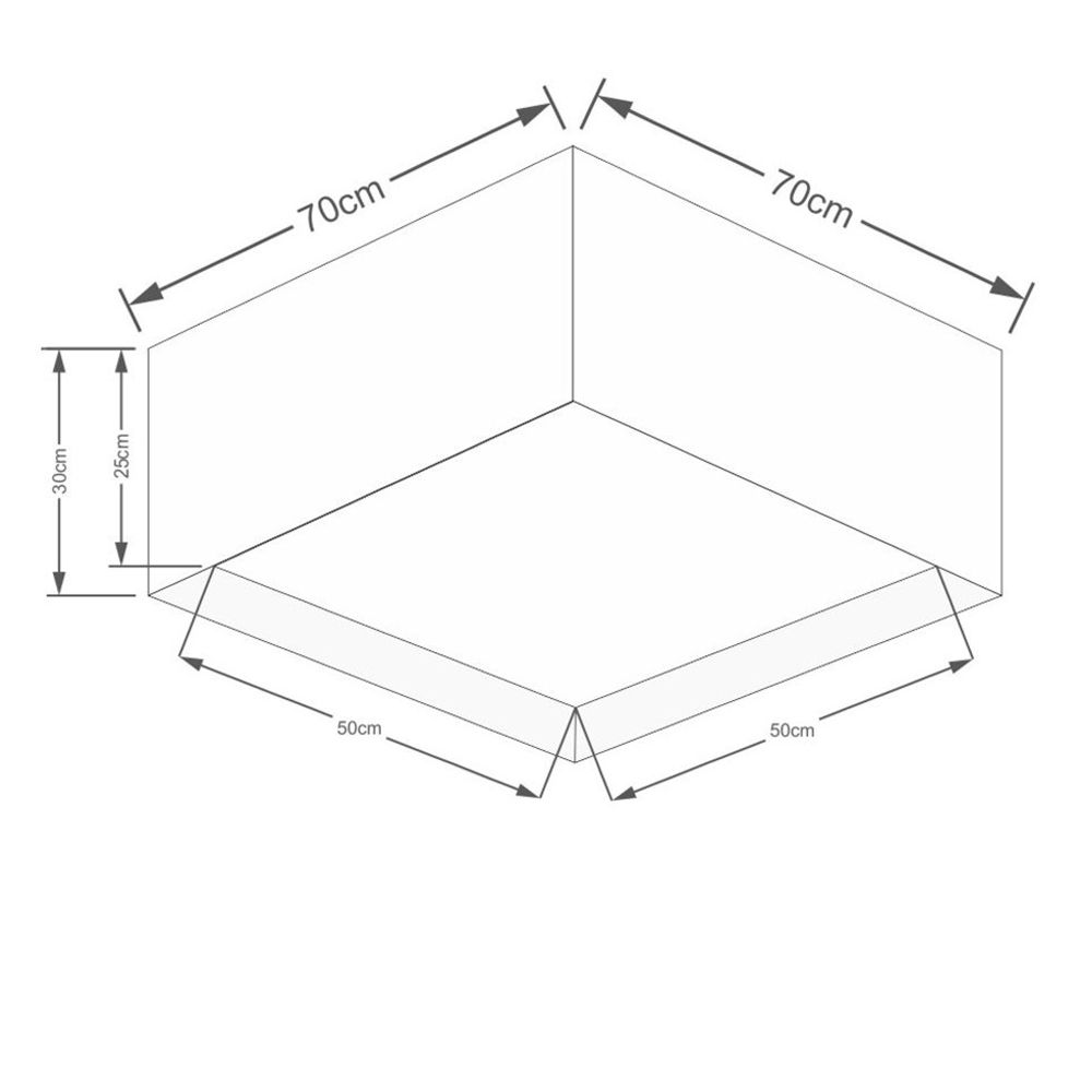 Plafon Quadrado Md-3040 Cúpula em Tecido 30-70x70cm Café - Bivolt