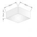 Plafon Quadrado Md-3050 Cúpula em Tecido 12/40x40cm Linho Bege - Bivolt