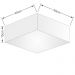 Plafon Quadrado Md-3051 Cúpula em Tecido 15/45x45cm Rústico Bege - Bivolt