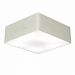 Plafon Quadrado Md-3052 Cúpula em Tecido 15/60x60cm Rústico Cinza - Bivolt