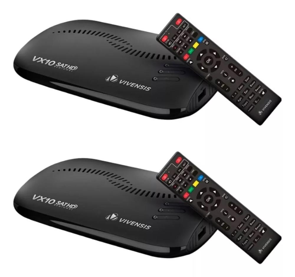 Kit 2 Receptores VX10 Sat HD Parabólica Digital Banda Ku Vivensis