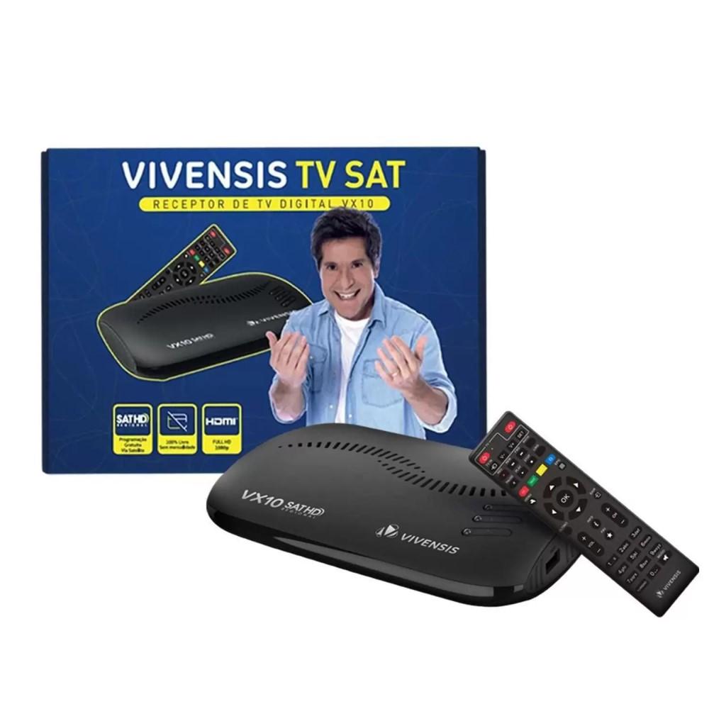 Kit 5 Receptores VX10 Sat HD Parabólica Digital Banda Ku Vivensis