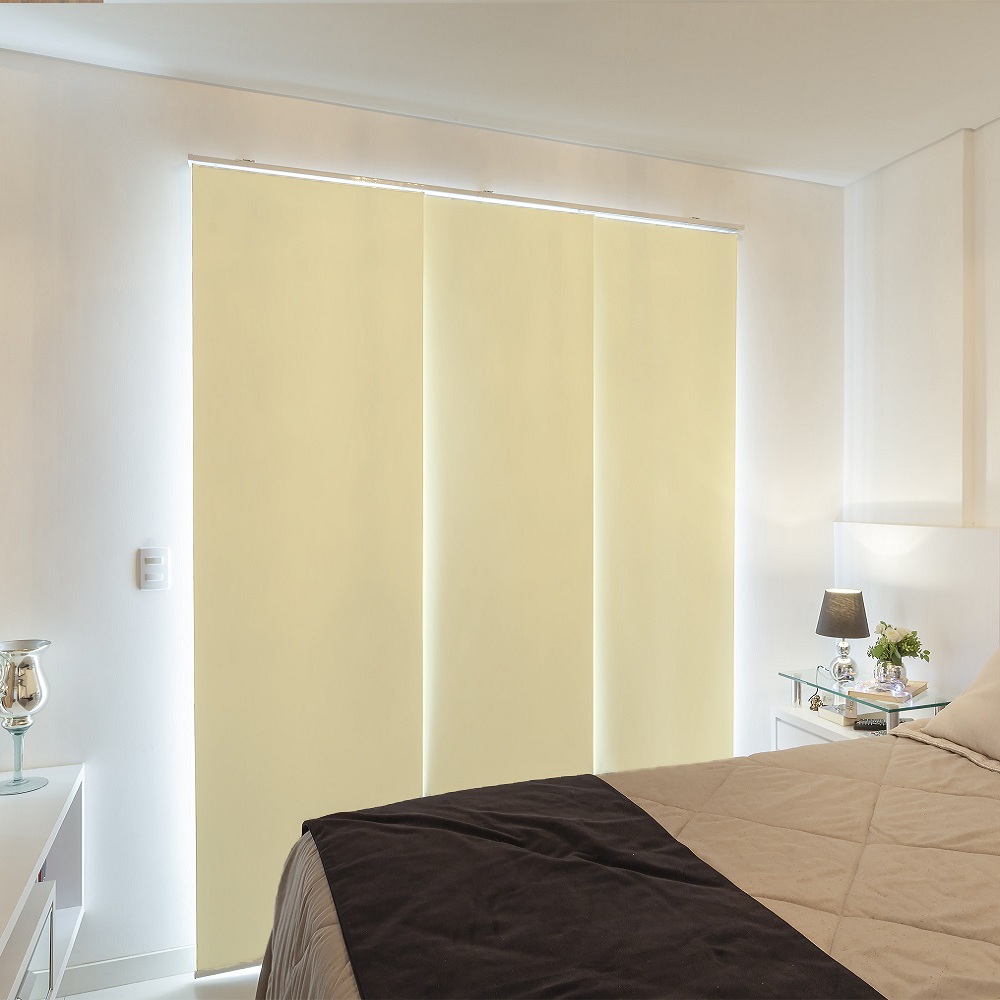 Persiana Painel (1,20Lar. x 1,80Alt.) Tecido Blackout - Creme