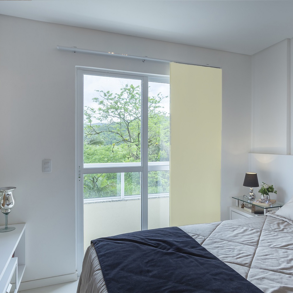 Persiana Painel (1,20Lar. x 2,00Alt.) Tecido Blackout - Creme