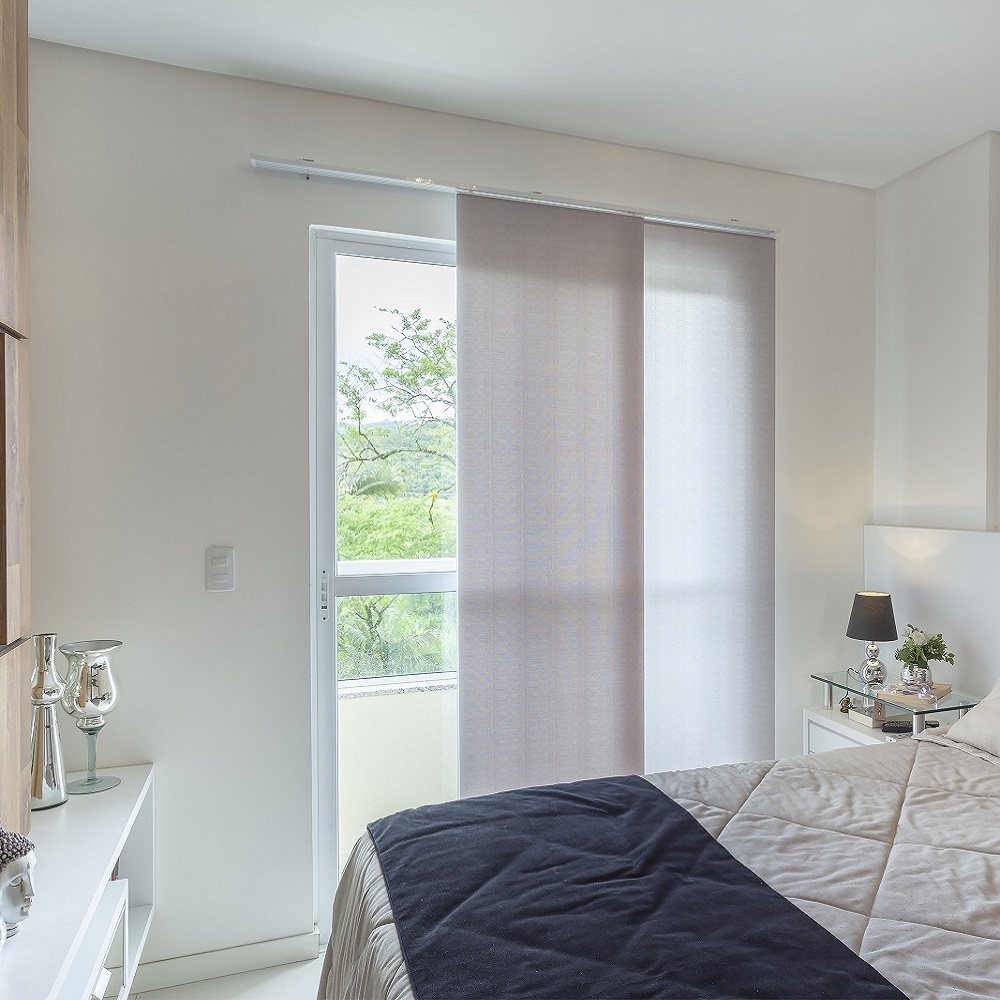 Persiana Painel (1,40Lar. x 1,50Alt.) Tecido Translucido Cinza