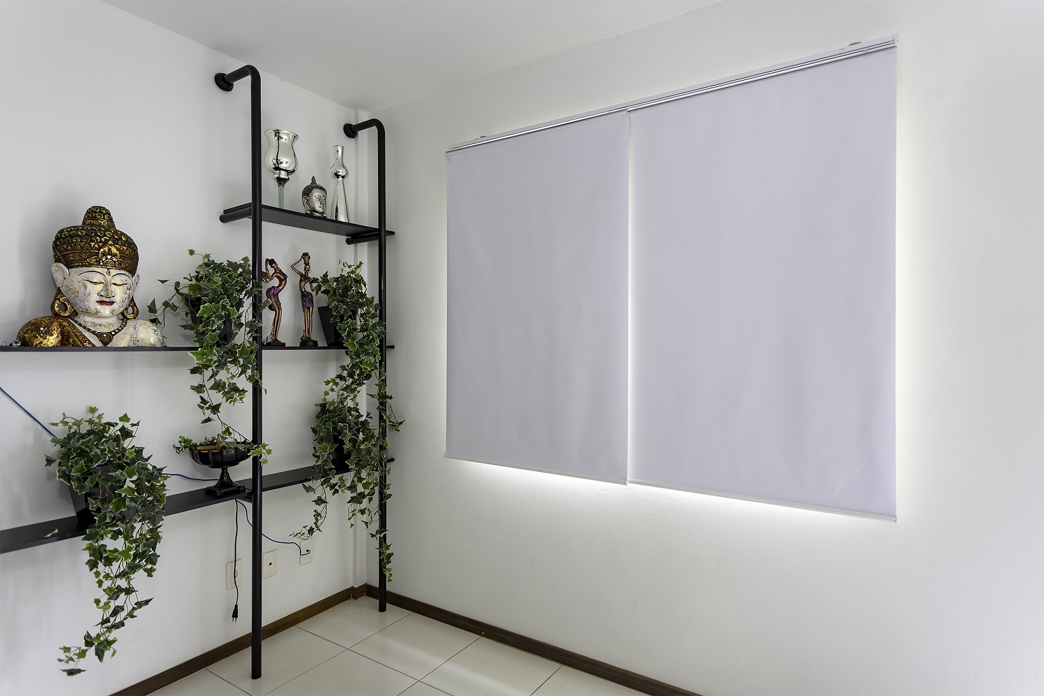 Persiana Painel (1,60Lar. x 1,50Alt.) Tecido Blackout - Branco