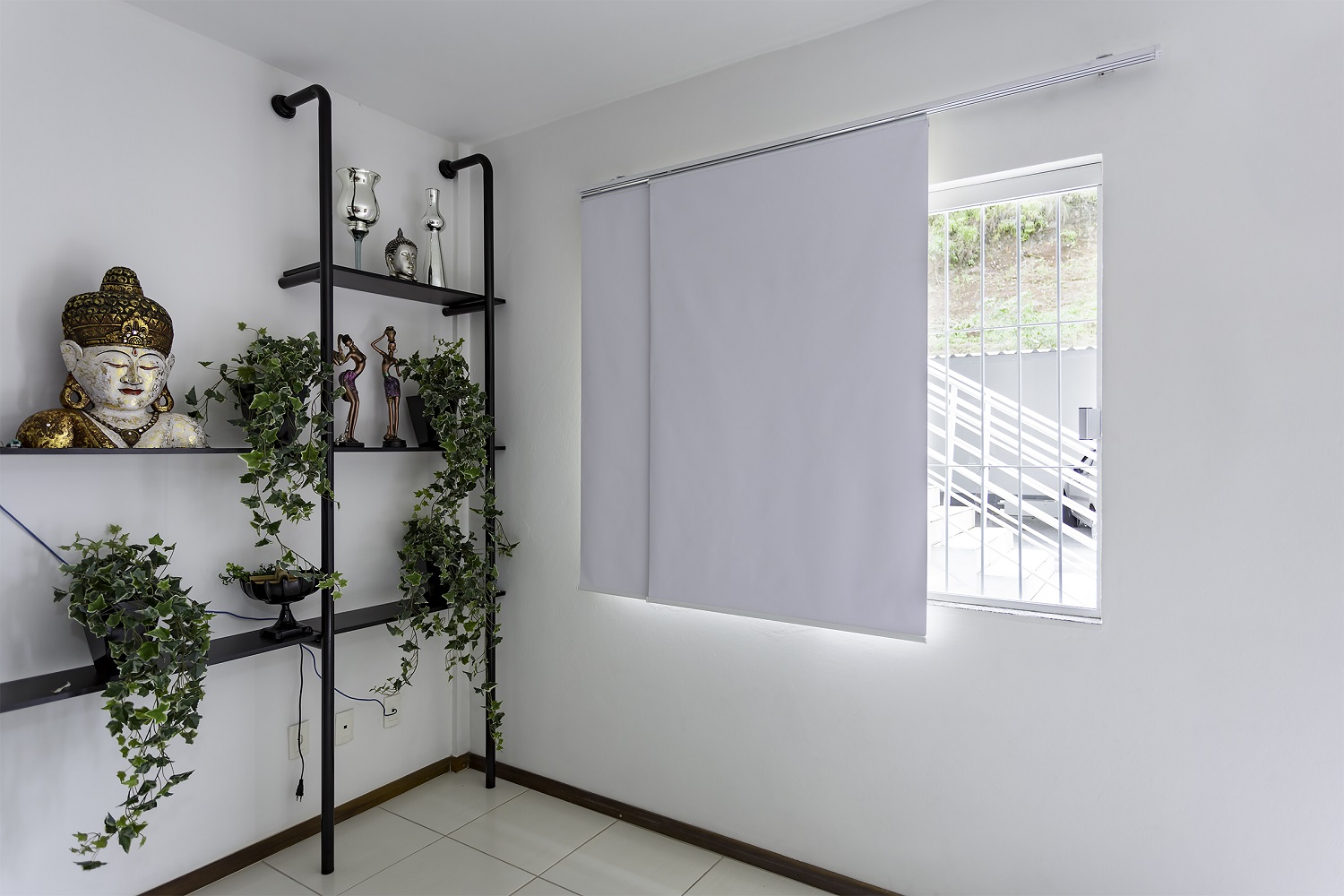 Persiana Painel (1,60Lar. x 1,50Alt.) Tecido Blackout - Branco