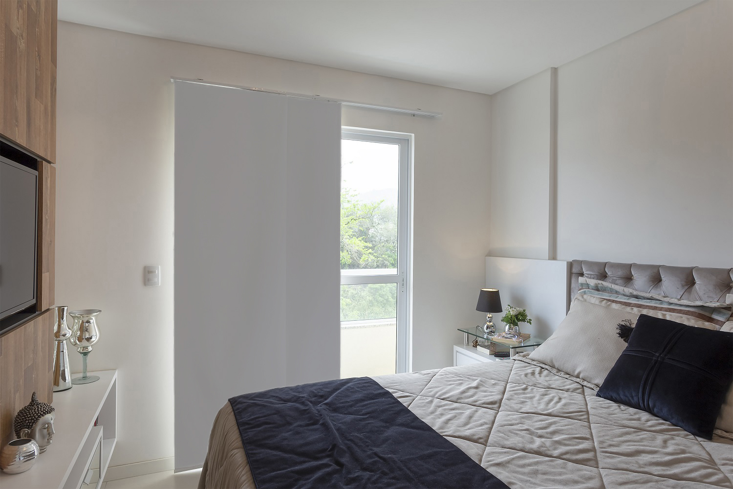 Persiana Painel (1,60Lar. x 2,50Alt.) Tecido Blackout - Cinza