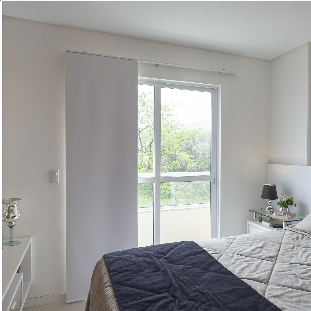 Persiana Painel (1,60Lar. x 2,50Alt.) Tecido Blackout - Cinza
