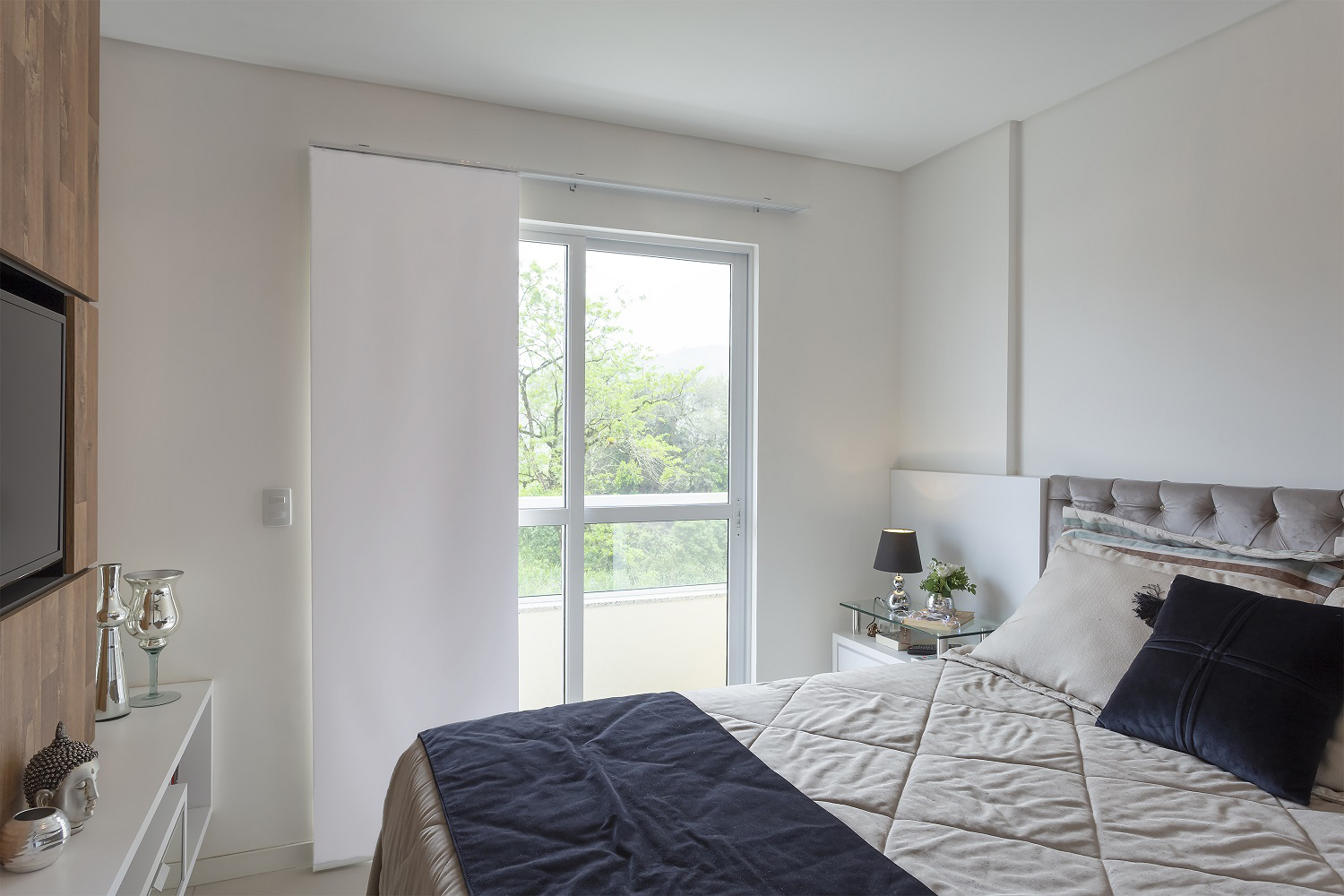 Persiana Painel (1,80Lar. x 2,25Alt.) Tecido Blackout - Branco