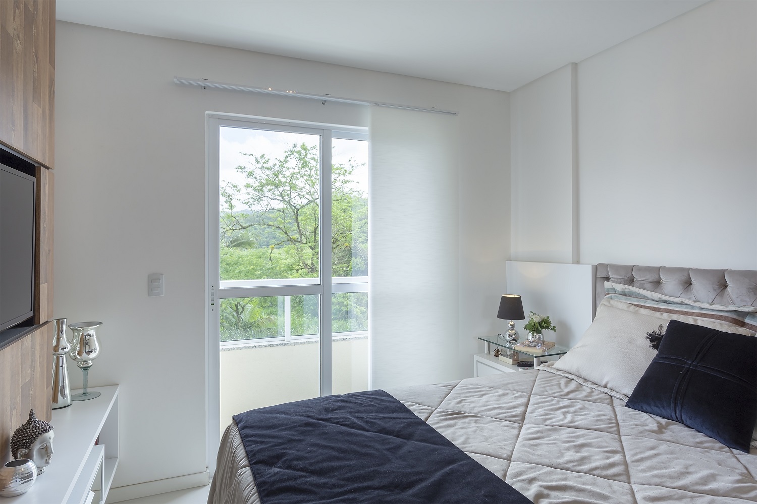 Persiana Painel (2,60Lar. x 1,80Alt.) Tecido Translucido Branco