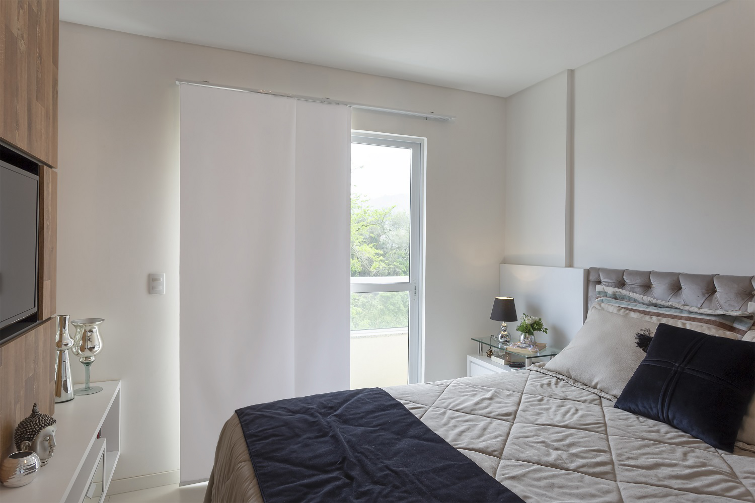 Persiana Painel (2,80Lar. x 1,80Alt.) Tecido Blackout - Branco