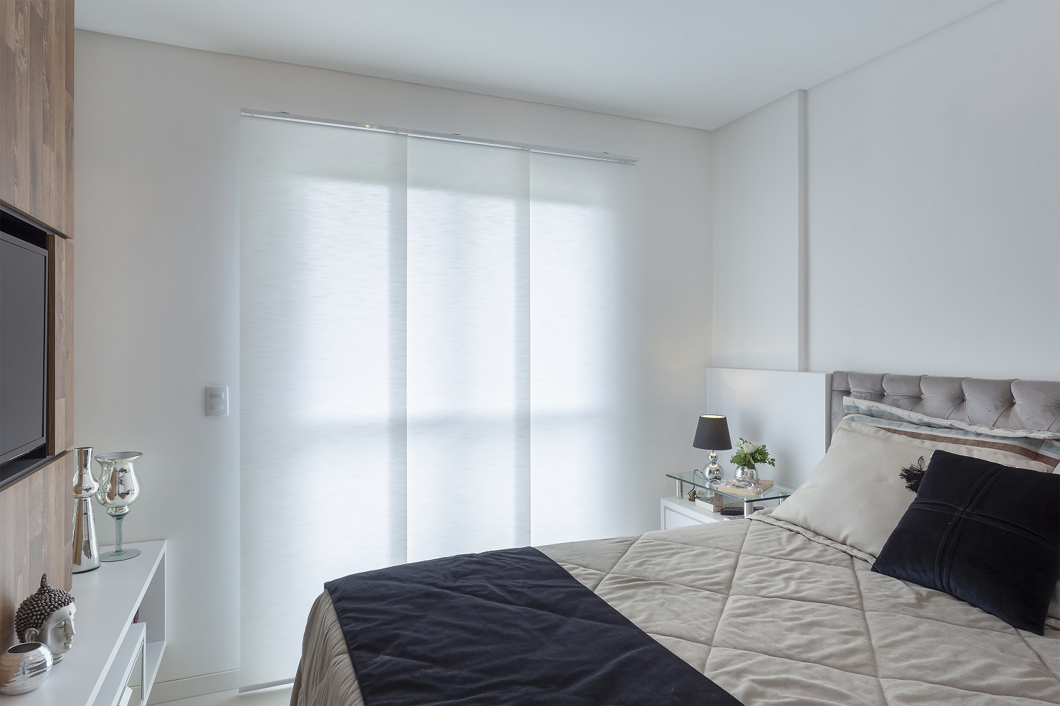 Persiana Painel (2,80Lar. x 1,80Alt.) Tecido Translucido Branco