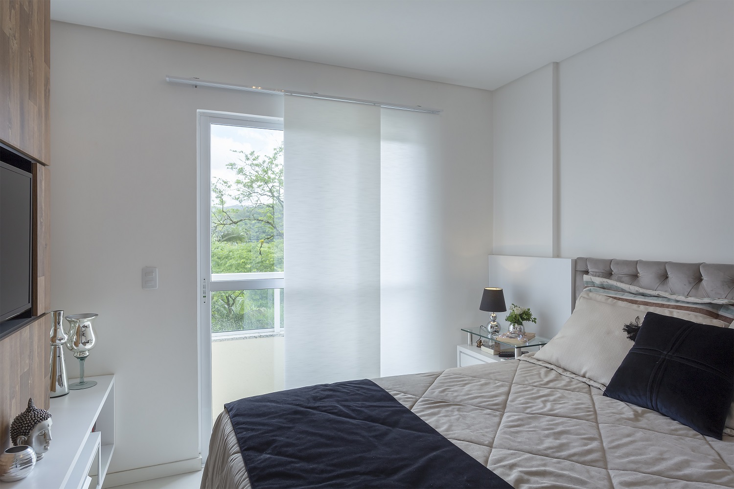 Persiana Painel (2,80Lar. x 1,80Alt.) Tecido Translucido Branco