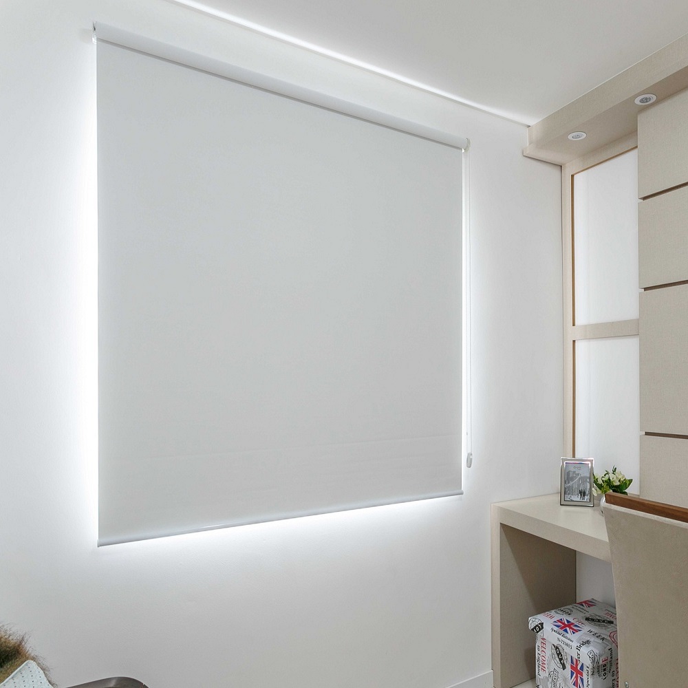 Persiana Rolo (0,80Lar. x 1,50Alt.) Tecido Blackout - Branco