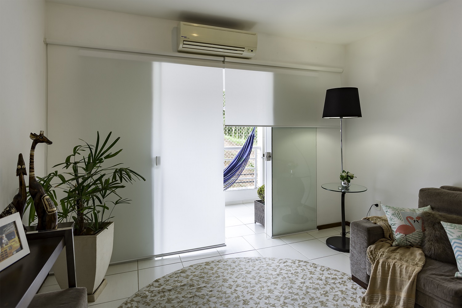 Persiana Rolo (1,00Lar. x 2,25Alt.) Tela Solar Screen Branco