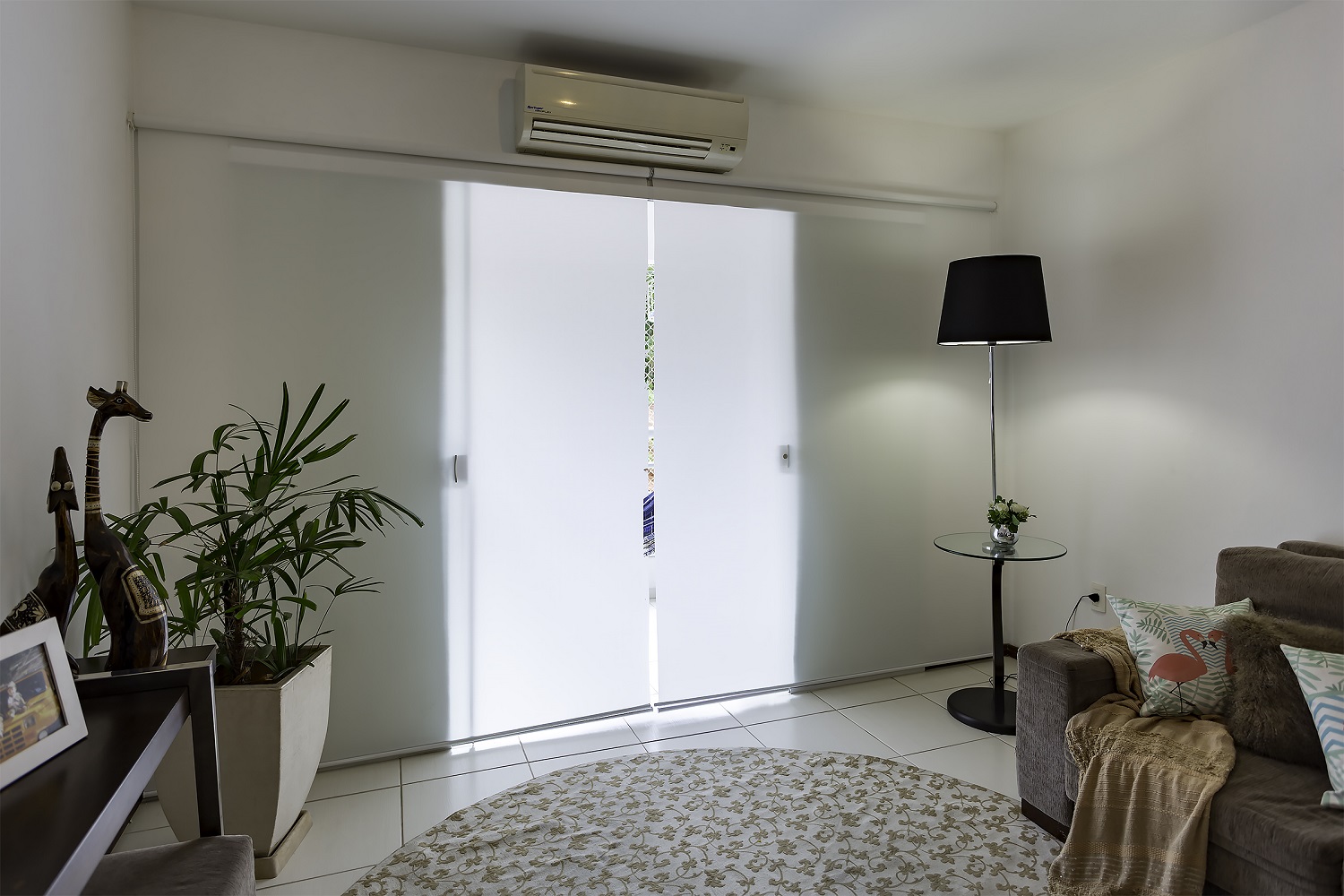 Persiana Rolo (1,20Lar. x 2,25Alt.) Tecido Solar Screen Branco