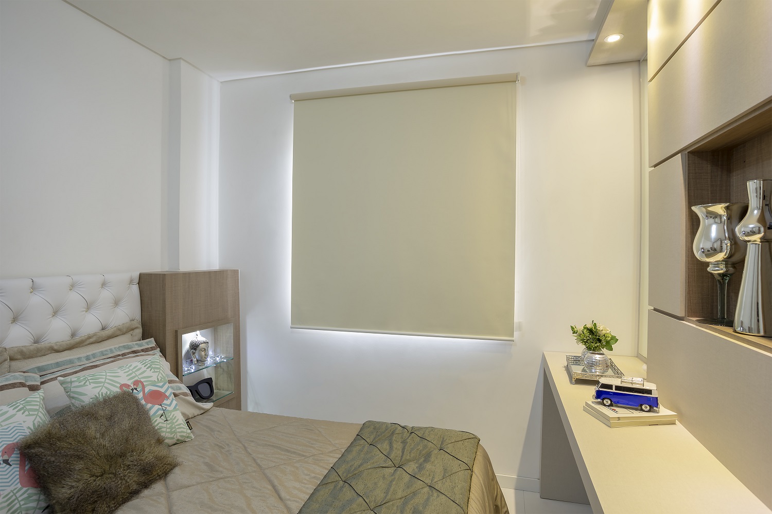 Persiana Rolo (1,40Lar. x 1,50Alt.) Tecido Blackout - Creme