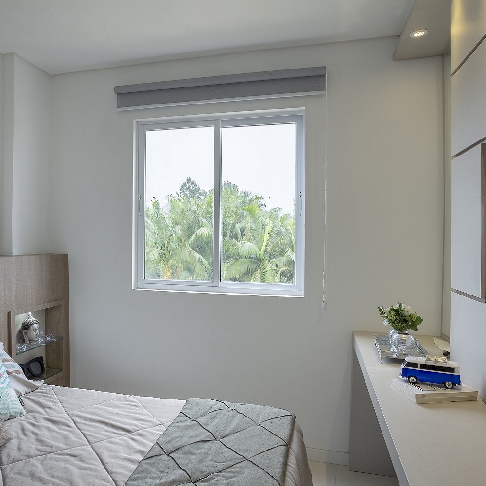 Persiana Rolo (2,40Lar. x 2,50Alt.) Tela Solar Screen Cinza