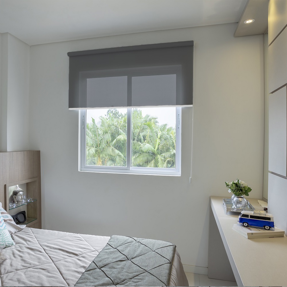 Persiana Rolo (2,60Lar. x 2,25Alt.) Tela Solar Screen Preto