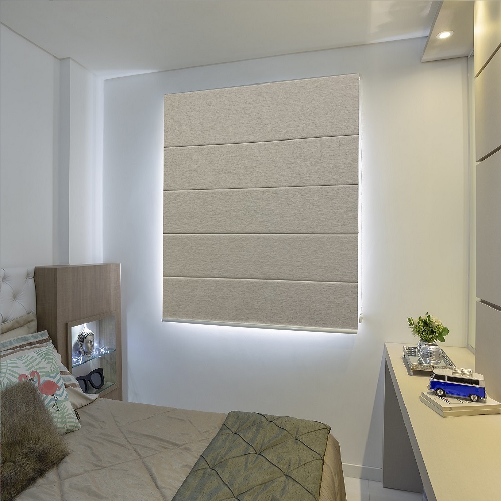 Persiana Romana (2,40Lar. x 1,80Alt.) Tecido Blackout Mescla