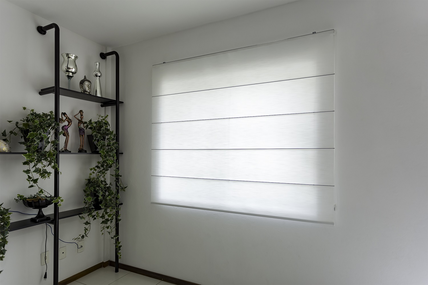 Persiana Romana Tecido Tela Solar (1,20Lar. x 1,50Alt.) Branco