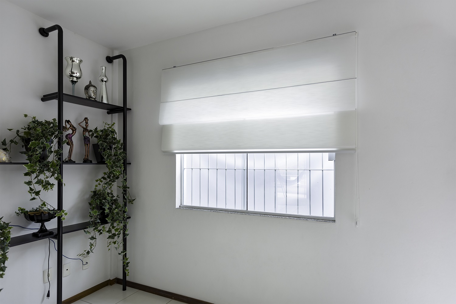 Persiana Romana Tecido Tela Solar (1,40Lar. x 1,80Alt.) Branco
