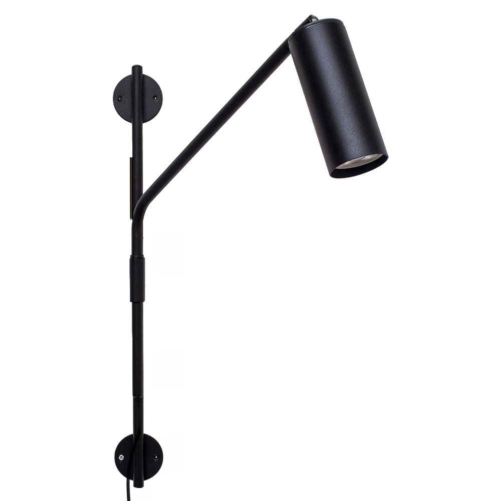 Arandela Articulada Turim Cor Preto Texturizado