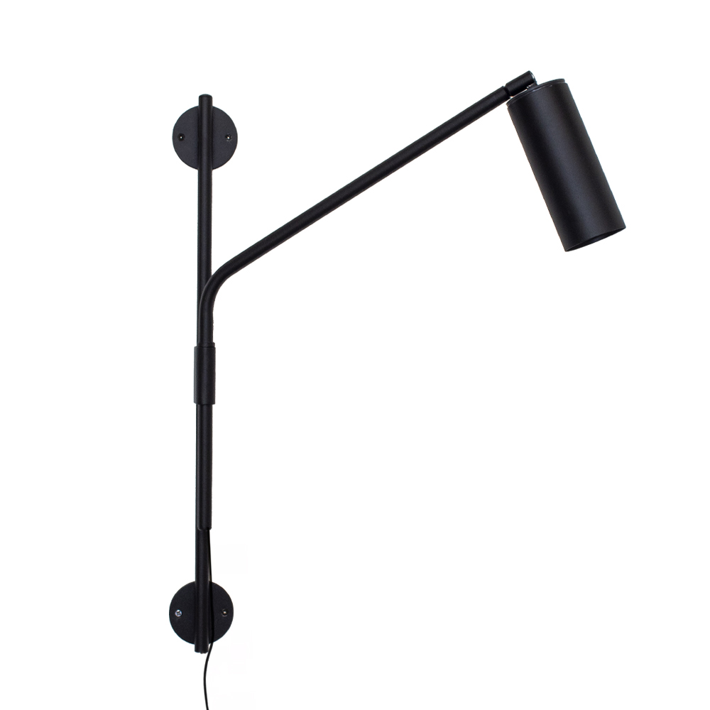 Arandela Articulada Turim Cor Preto Texturizado