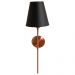 Arandela Clássica Luana Cor Cobre Com Cupula De Metal Cor Preto Texturizado