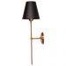 Arandela Clássica Luana Cor Cobre Com Cupula De Metal Cor Preto Texturizado