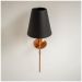 Arandela Clássica Luana Cor Cobre Com Cupula De Metal Cor Preto Texturizado