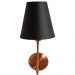 Arandela Clássica Luana Cor Cobre Com Cupula De Metal Cor Preto Texturizado
